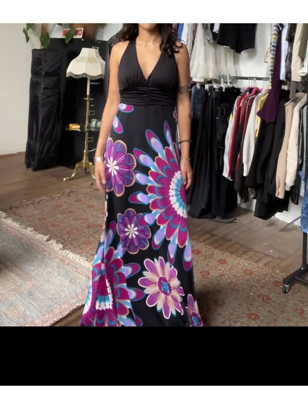 xoxo floral maxi dress - 14.5-17” ptp